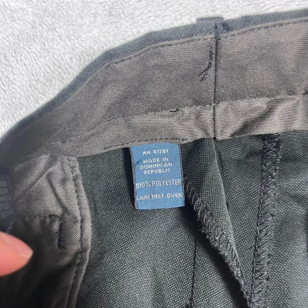 Polo Ralph Lauren Men Black Pleated Cuffed Dress Pants 38/30 Polyester